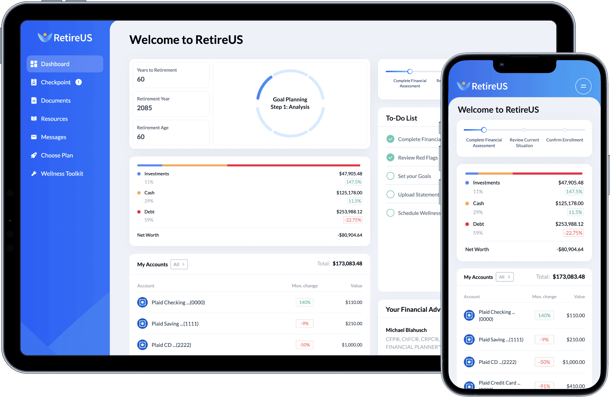 Frictionless financial planning